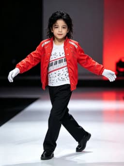 Kids Hip Hop Stage Performance Outfit Boys Retro Dance Costume Red Jacket Piano Print Shirt Pants Set Halloween Carnival Clothes