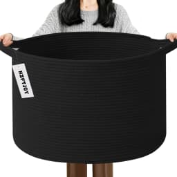 New Large Cotton Rope Basket, 83L Big Woven Storage, Blanket Organizers and Storage, Nursery Laundry Basket, Extra Large Toy Bin