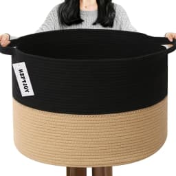 New Large Cotton Rope Basket, 83L Big Woven Storage, Blanket Organizers and Storage, Nursery Laundry Basket, Extra Large Toy Bin