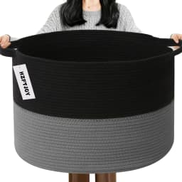 New Large Cotton Rope Basket, 83L Big Woven Storage, Blanket Organizers and Storage, Nursery Laundry Basket, Extra Large Toy Bin