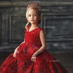 2026 Children Girls Formal Kids Princess Gown Kids Flower Girl Wedding Little Host Piano Performance New Year Host Evening Dress