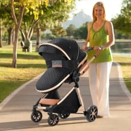 3 in 1 Stroller Light Weight Luxury Portable Baby Carriage High Landscape Four Wheel Stroller Baby Pram Parent's Careful Choice City Fashionable Cart