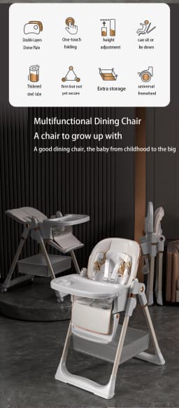 Baby High Chair Baby Dinner Table Chair Multi Functional Infant High Chair