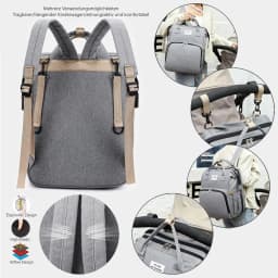 Wrap Backpack Baby Wrap Backpack Diaper Bag Multi-function Travel Backpack with Wrap Bays Multi-functional Water Repellent Stroller Straps Large Capacity Backpack for Travel