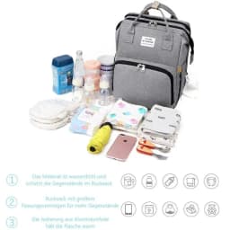 Wrap Backpack Baby Wrap Backpack Diaper Bag Multi-function Travel Backpack with Wrap Bays Multi-functional Water Repellent Stroller Straps Large Capacity Backpack for Travel