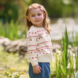 Dave Bella Children Sweater Cardigan Autumn Spring Sweater For Girls Kids Clothes Coats Cotton Elegant Casual Fashion DB3262693