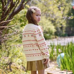 Dave Bella Children Sweater Cardigan Autumn Spring Sweater For Girls Kids Clothes Coats Cotton Elegant Casual Fashion DB3262693