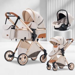 3‑in‑1 Premium Multi‑Scene Baby Pushchair, Elevated View Framework, Stable Shock Dampening Wheel Assembly, Space‑Saving Compact Fold, Comfortable Adjustable Recline Seat, Durable Lightweight Alloy Frame For Daily Outside Excursions