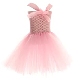 Cute Pink Axolotl Tulle Tutu Dress for Girls, Kids Cartoon Outfit for Stage Shows, Gorgeous Clothing for Halloween and Carnival