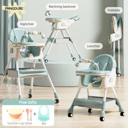 PANGDUBE Baby Feeding Chair Foldable Baby Feeding Chair Foldable Baby Feeding Seat Toddler Dining Chair Multifunctional Low Baby Play Chair