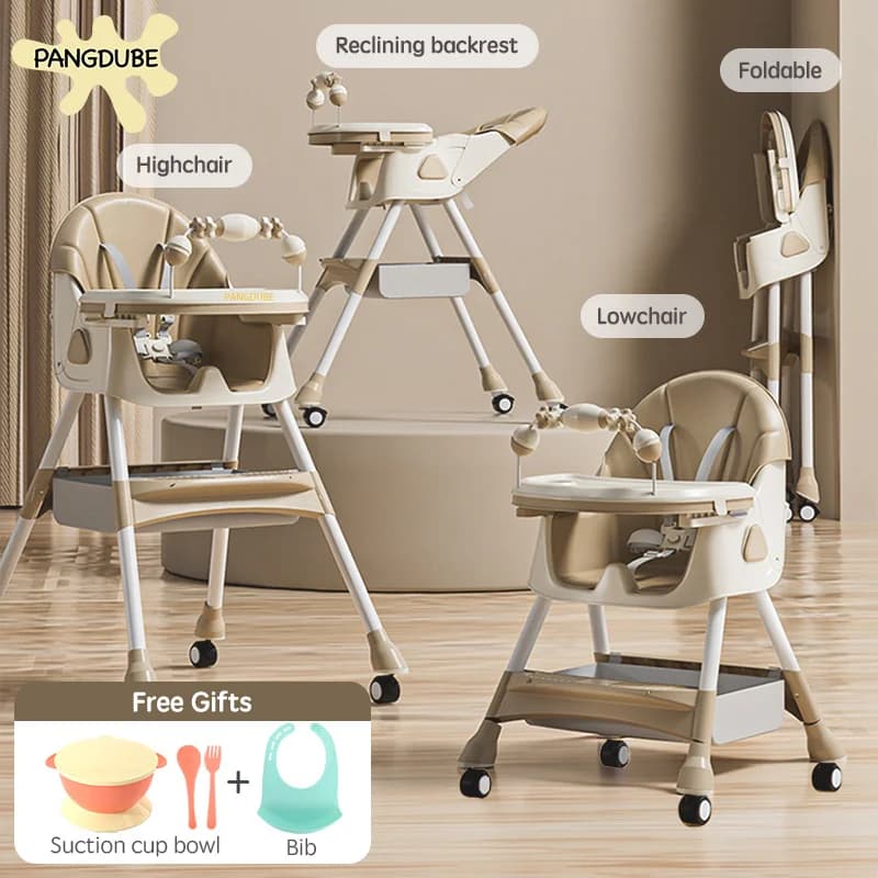 PANGDUBE Baby Feeding Chair Foldable Baby Feeding Chair Foldable Baby Feeding Seat Toddler Dining Chair Multifunctional Low Baby Play Chair