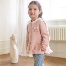 Dave Bella Girls Sweater Cardigan Autumn Spring Baby Mesh Cotton Coats Casual Sweater Charm Outerwear Children Clothes DB3262692