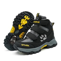 Kids Hiking Boots Outdoor Walking Climbing Sneaker Comfortable Snow Shoes Antiskid Steel Buckle Sole for Boys And Girls