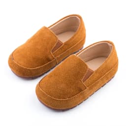 Round-toe British New Children's Moccasin Shoes & Autumn Baby Boys Soft Kids Fashion 2022 Simple Girls Casual Leather Shoes Flat