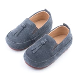 Round-toe British New Children's Moccasin Shoes & Autumn Baby Boys Soft Kids Fashion 2022 Simple Girls Casual Leather Shoes Flat