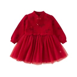 Dave Bella Princess Dress for Girls Baby Autumn Winter Children 's Long Sleeved Charm Gentle Cute Floral Dress Party DB4254522