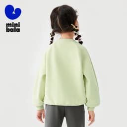 Mini Bala Girls' Sweatshirt 2025 New Spring Children Long Sleeve Baby Top