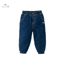 Dave Bella Children's Pants 2023 New Autumn Winter Boys Cowboy Cool Casual Fashion Loose Warm Party Outdoor Sport DB4237992