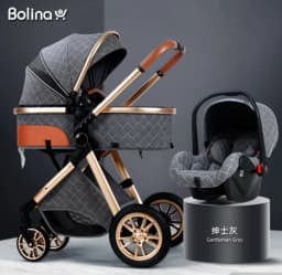 3 in 1 lightweight stroller, Good Quality Four Wheel foldable Baby Stroller With Bassinet And Car Seat,Suitable 0-3 Year Baby