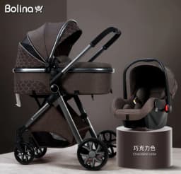3 in 1 lightweight stroller, Good Quality Four Wheel foldable Baby Stroller With Bassinet And Car Seat,Suitable 0-3 Year Baby