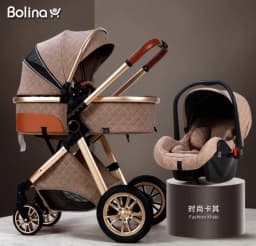3 in 1 lightweight stroller, Good Quality Four Wheel foldable Baby Stroller With Bassinet And Car Seat,Suitable 0-3 Year Baby