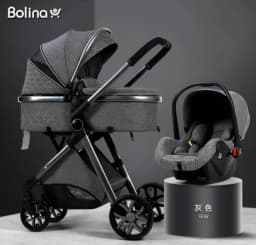3 in 1 lightweight stroller, Good Quality Four Wheel foldable Baby Stroller With Bassinet And Car Seat,Suitable 0-3 Year Baby