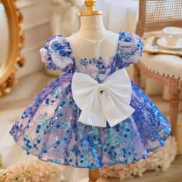 Girls' Dress Spring Piano Performance Catwalk Performance Dress High-End Princess Dress Children's Birthday Hosting Flower Girl