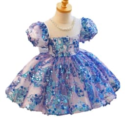 Girls' Dress Spring Piano Performance Catwalk Performance Dress High-End Princess Dress Children's Birthday Hosting Flower Girl
