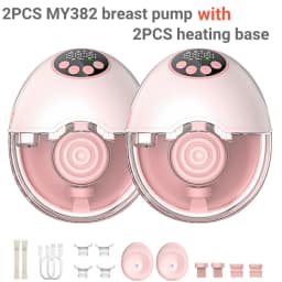 Upgrade Breast Pump Electric Handsfree BPA Free With Heating &UV Sterilize Lid Optional Silent Wireless Wearable Breastmilk Pump