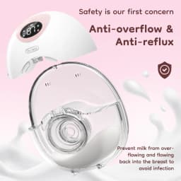 MAMIJOY Wearable Electric Breast Pump 4 Modes 36 Suction Levels Hands Free 35dB Low Noise Breast Pumps Breastfeeding EB50&EB50D