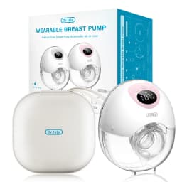 MAMIJOY Wearable Electric Breast Pump 4 Modes 36 Suction Levels Hands Free 35dB Low Noise Breast Pumps Breastfeeding EB50&EB50D