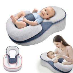 Safety Strap Baby Wedge Pillow Clean Odor Resistant Baby Lounger Pillow Hygienic Reducing Spit-Up Newborn Support Pillow