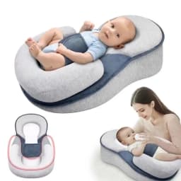 Safety Strap Baby Wedge Pillow Clean Odor Resistant Baby Lounger Pillow Hygienic Reducing Spit-Up Newborn Support Pillow