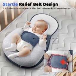 Safety Strap Baby Wedge Pillow Clean Odor Resistant Baby Lounger Pillow Hygienic Reducing Spit-Up Newborn Support Pillow