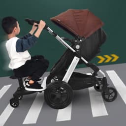 Stroller Board Portable Baby Stroller Board Stand and Sit Dual Purpose Detachable Seat Buggy Board for Aged 2-6 Years