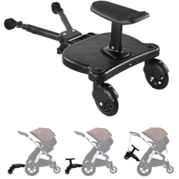 Stroller Board Portable Baby Stroller Board Stand and Sit Dual Purpose Detachable Seat Buggy Board for Aged 2-6 Years