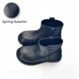 Spring Genuine Leather Children's Riding Boots Winter Warm Plush Cowhide Princess Kids Shoes Baby Girls Boys Snow Boots