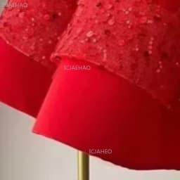 2026 New Red Girls Sequin Puffy Tulle Kids Princess Dress Children Formal Party Celebration Evening Gown Birthday Gown Dresses
