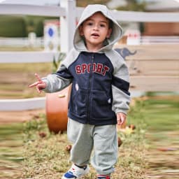 Dave Bella Kid Autumn Spring Knitted Sweatshirt Trousers Suits Boys Zipper Coat +Pant 2Pcs Set Casual Tracksuits Cloth DB3253483