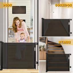 Stair Gate Door Gate Extendable 0-150 Cm, Baby Barrier Gate Safety Gate Stairs For Children, Cats And Dogs, For Indoor Outdoor