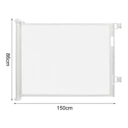 Stair Gate Door Gate Extendable 0-150 Cm, Baby Barrier Gate Safety Gate Stairs For Children, Cats And Dogs, For Indoor Outdoor