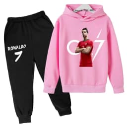 Children's Hoodie Cute Bear Print Sweatshirt Top+trousers 2P Boys Girls Boys Pullover Outdoor Sports Charming Fashion Casual Set