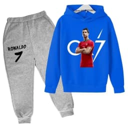 Children's Hoodie Cute Bear Print Sweatshirt Top+trousers 2P Boys Girls Boys Pullover Outdoor Sports Charming Fashion Casual Set