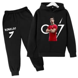 Children's Hoodie Cute Bear Print Sweatshirt Top+trousers 2P Boys Girls Boys Pullover Outdoor Sports Charming Fashion Casual Set