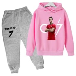 Children's Hoodie Cute Bear Print Sweatshirt Top+trousers 2P Boys Girls Boys Pullover Outdoor Sports Charming Fashion Casual Set