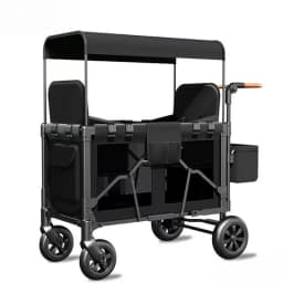 Twin Baby Stroller Children's Outdoor Camping Travel Stroller Children's Camping Stroller High View, Foldable, with Sunshade