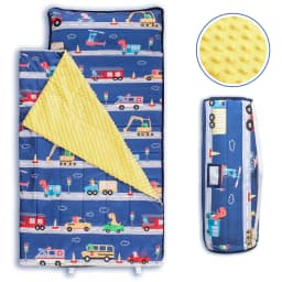 Nap Mats for Preschool Slumber Bags for Boys Girls Toddler Bedding Sleeping with Removable Pillow and Fleece Blanket Cartoon