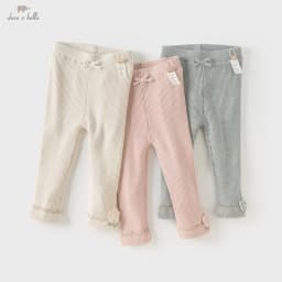 Dave Bella Children Leggings Winter Autumn Baby Girls Thicken Plush Trousers Elastic Waist Outdoor Pants Kids Clothing DB4253813