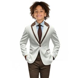 Popular Boy's Color blocked Suits 2 Pieces Jacket Pants For Birthday Party One Button Kids Suit Set Wedding Guest Tuxedo 2-20T