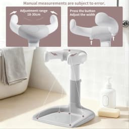 Baby Bath Stand, Baby Bath Assistant,Bath Support with Adjustable Height & Armrest, Removable, Bath Rack with Anti-Slip Base